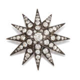 A VICTORIAN DIAMOND STAR BROOCH - фото 1