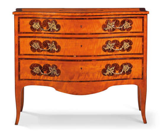 A GEORGE III-STYLE INDIAN ROSEWOOD CROSSBANDED AND MARQUETRY... - photo 1