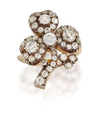 A LATE 19TH CENTURY DIAMOND CLUSTER LATER MOUNTED AS A RING ...