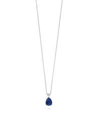 SAPPHIRE AND DIAMOND PENDENT NECKLACE, MEISTER