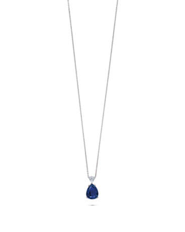 Meister. SAPPHIRE AND DIAMOND PENDENT NECKLACE, MEISTER - фото 1