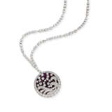 Graff. RUBY AND DIAMOND 'WAVE' PENDENT NECKLACE, GRAFF - Foto 1