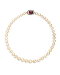 LATE 19TH CENTURY NATURAL PEARL, IMITATION PEARL, STAR RUBY ...