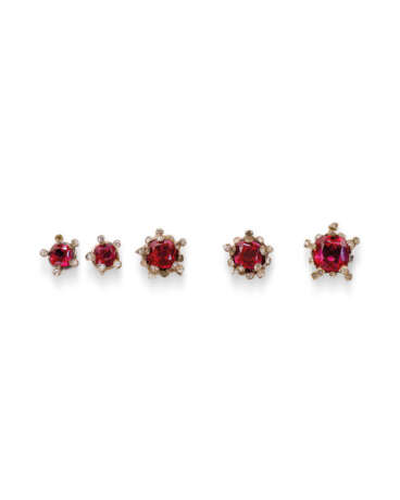 DIAMOND, SYNTHETIC SAPPHIRE AND SYNTHETIC RUBY NECKLACE AND ... - фото 6