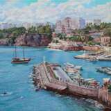 Gemälde „Der Hafen von Kaleiçi in Antalya“, Leinwand, Ölfarbe, Realismus, Landschaftsmalerei, Russland, 2016 - Foto 1