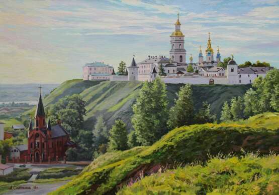 Painting “Tobolsk”, Canvas, Oil paint, Realist, Cityscape, Russia, 2015 - photo 1