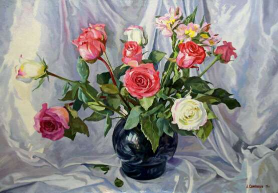 Painting “Scent of flowers”, Canvas, Oil paint, Realist, Still life, Russia, 2015 - photo 1