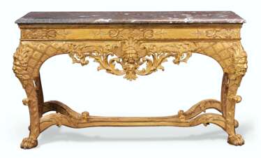 A REGENCE GILTWOOD CONSOLE TABLE