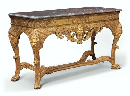 A REGENCE GILTWOOD CONSOLE TABLE - photo 2