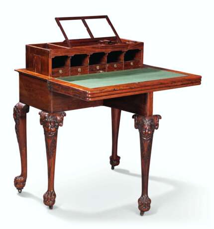 A CHINESE EXPORT ROSEWOOD HARLEQUIN TABLE - Foto 3