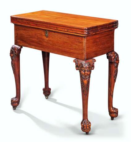 A CHINESE EXPORT ROSEWOOD HARLEQUIN TABLE - Foto 4