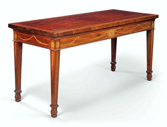 Mayhew & Ince. A GEORGE III MAHOGANY, FUSTIC AND MARQUETRY SERVING TABLE - photo 2