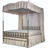 A CONTINENTAL LACQUERED-BRASS BED - photo 2