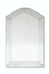 A BEVELLED GLASS MIRROR