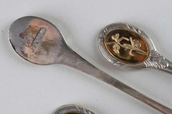 Spoon “A set of teaspoons for 12 persons, 925 hallmark.”, Silver, See description, 1975год. - photo 5