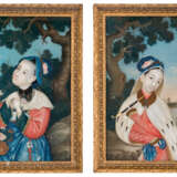 A PAIR OF CHINESE REVERSE GLASS PAINTINGS - Foto 1