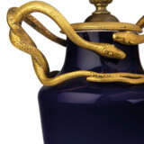 A PAIR OF DIRECTOIRE ORMOLU-MOUNTED BLUE GLASS VASES - photo 4