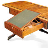 A REGENCY BRASS AND EBONY-INLAID KINGWOOD SOFA TABLE - фото 3