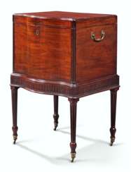 A GEORGE III MAHOGANY CELLARET-ON-STAND