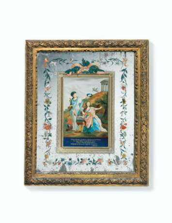 A CHINESE EXPORT REVERSE-MIRROR PAINTING - фото 1