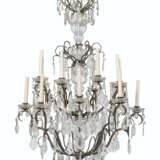 AN ITALIAN BRONZE AND MOULDED-GLASS TWO-TIER SIXTEEN-LIGHT C... - фото 2