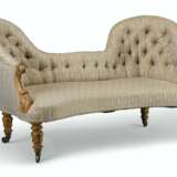 A VICTORIAN BIRCH DOUBLE-BACKED SOFA - photo 2