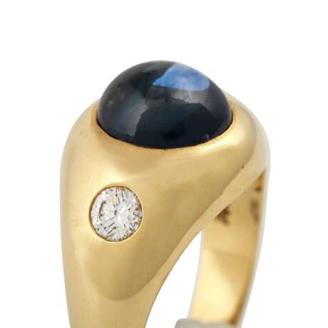 Ring mit ovalem Saphircabochon, ca. 7 ct - Foto 5