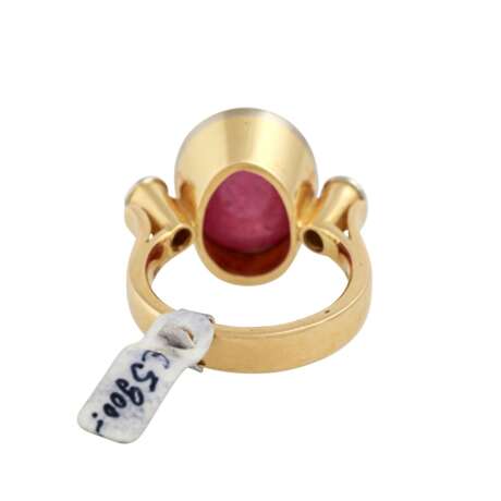 Ring mit ovalem Rubincabochon von ca. 14 ct - Foto 4