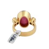 Ring mit ovalem Rubincabochon von ca. 14 ct - Foto 4