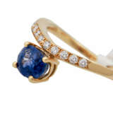 Ring mit blauem Saphir ca. 2,7 ct, oval facettiert - Foto 5