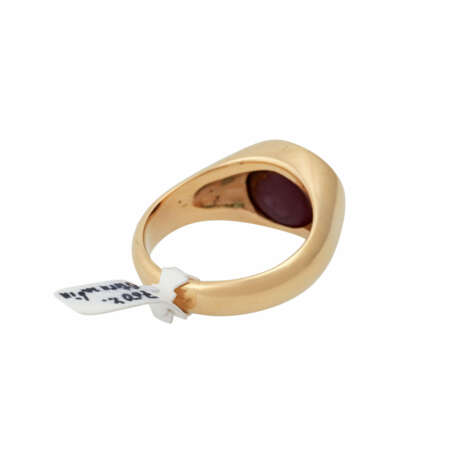 Ring mit ovalem Sternsaphir von ca. 7 ct, - Foto 3