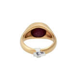 Ring mit ovalem Sternsaphir von ca. 7 ct, - Foto 4