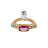 Ring mit pinkfarbenem Saphir, ca. 1,9 ct, - Foto 2
