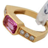 Ring mit pinkfarbenem Saphir, ca. 1,9 ct, - Foto 5