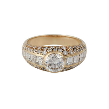 Ring mit zentralem Brillant von 1,01 ct, - photo 2