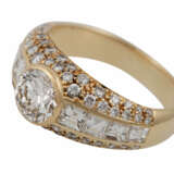 Ring mit zentralem Brillant von 1,01 ct, - Foto 5