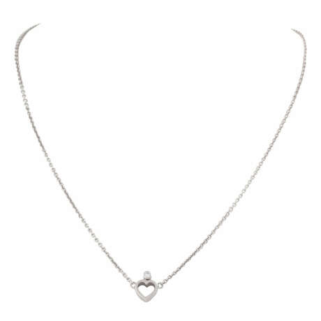 Collier "Herz" mit kleinem Brillant, ca. 0,04 ct, - фото 1