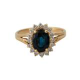 Ring mit Saphir ca. 1,7 ct, umrahmt von 16 Brillanten - photo 2