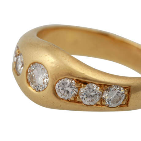 Bandring mit 7 Brillanten zusammen ca. 1,0 ct, - photo 5