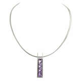 CÉDÉ Collier mit rechteckigem Amethyst im Fantasieschliff, - фото 1