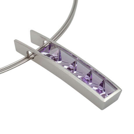 CÉDÉ Collier mit rechteckigem Amethyst im Fantasieschliff, - photo 5