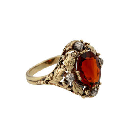 Ring mit oval facettiertem Citrin ca. 2 ct - photo 1