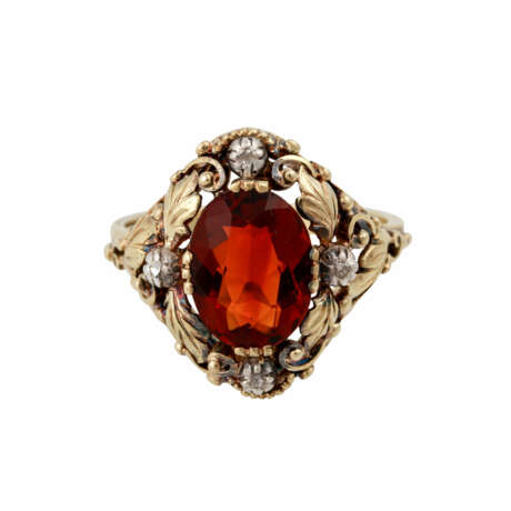Ring mit oval facettiertem Citrin ca. 2 ct - photo 2