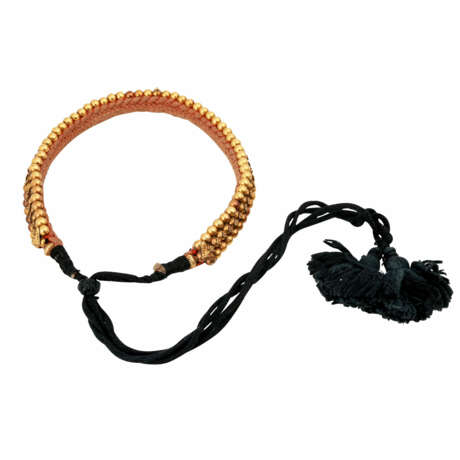 Konvolut 2-teilig, antikes Halsband aus Indien und Ohrringe, - photo 2