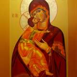 Icon “ICON VLADIMIR'S MOTHER OF GOD”, Fiberboard, Oil paint, Religious genre, 2020 - photo 1
