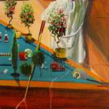 Painting “CHILDREN'S BILLIARDS”, Board, Oil paint, Surrealism, Everyday life, 2020 - photo 2