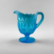 Молочник из цветного стекла "Аквамарин", Англия, компания Davidson, идеальное состояние, 1890 гг. - Kauf mit einem Klick