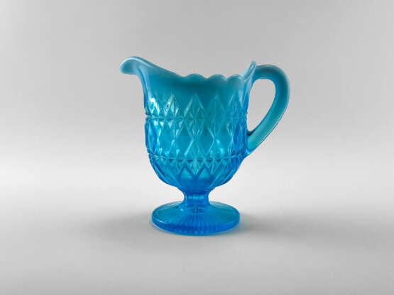 Milk jug “The milkman of colored glass aquamarine, England, the company is Davidson, perfect condition, 1890.”, George Davidson and Co, Mixed media, 1890 - photo 1