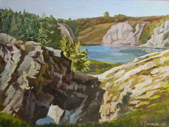 Painting “Golden gate”, Fiberboard, Oil paint, Impressionism, Landscape painting, Russia, 2006 - photo 1