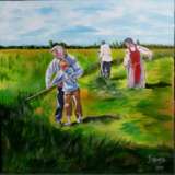 Painting “Hay.”, Board, Oil paint, Impressionist, Everyday life, 2017 - photo 1